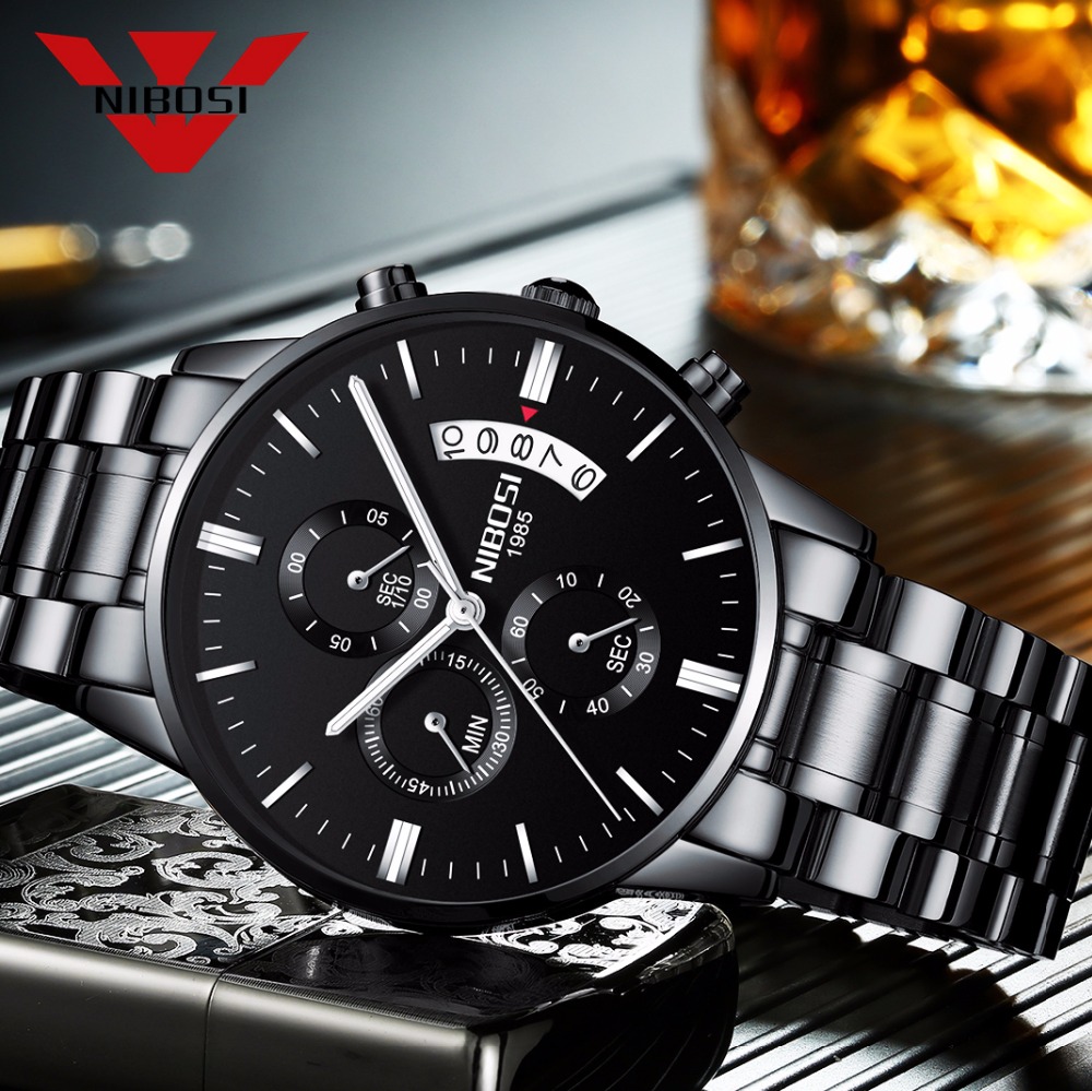 Luxury Watch Magazine - NIBOSI Jam Tangan Kuarsa Baja Tahan