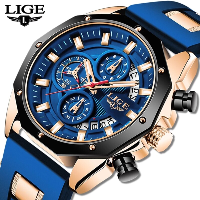 Luxury Watch Magazine - LIGE jam tangan kronograf pria, arloji