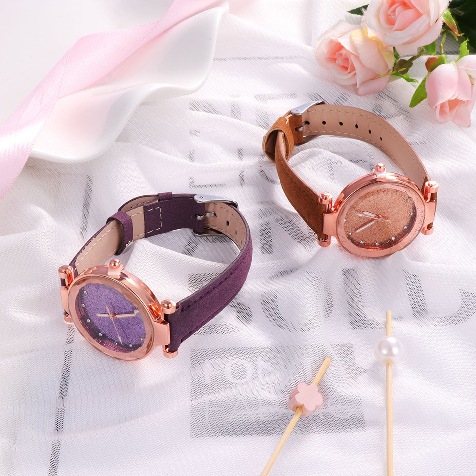 2 Buah Jam Tangan Wanita, Jam  - Luxury Watch Gift For Her ulasan dan harga