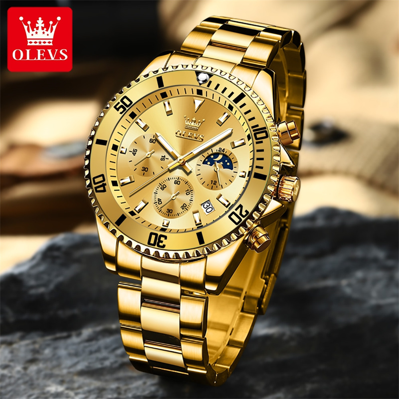 OLEVS jam tangan kuarsa emas p - Luxury Watch Magazine ulasan dan harga