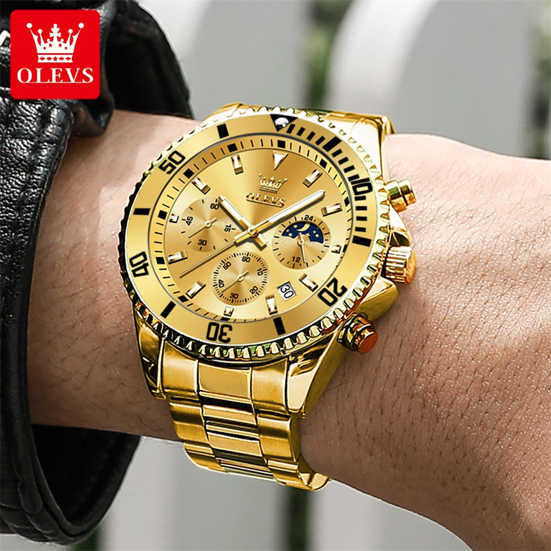 OLEVS jam tangan kuarsa emas p - Luxury Watch Magazine ulasan dan harga