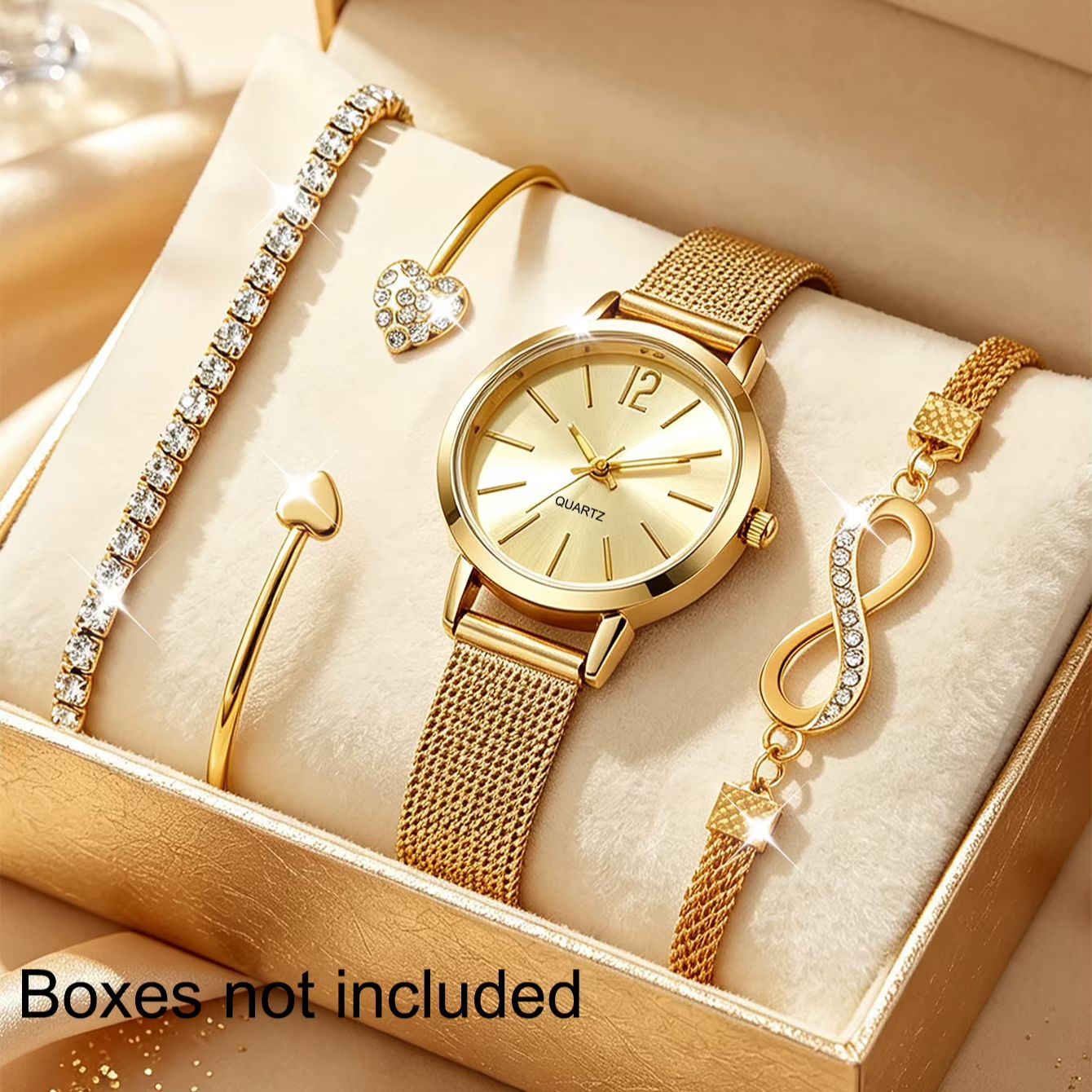 Satu Set 4 Jam Tangan Wanita M - Luxury Watch Gift For Her ulasan dan harga