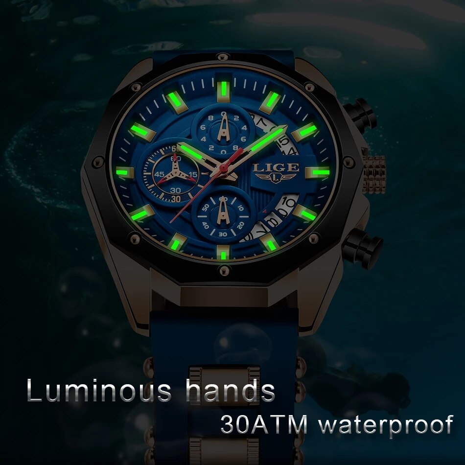 LIGE jam tangan kronograf pria - Luxury Watch Magazine ulasan dan harga